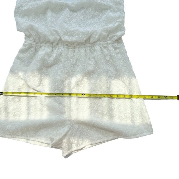 Ali & Jay Romper Lace Short White Boho Festival Bridesmaid Party Lined Medium - Picture 9 of 16